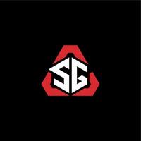 sg eerste logo esport team concept ideeën vector