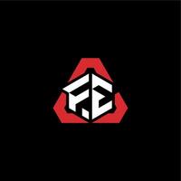 fe eerste logo esport team concept ideeën vector