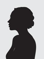 ai gegenereerd silhouet van een vrouw vector