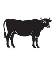 silhouet koe geïsoleerd Aan wit vector