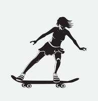 ai gegenereerd skateboarder silhouet vector