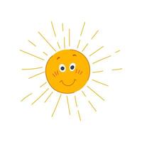 zomer zon karakter tekenfilm vector illustratie