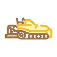 asfalt bestratingsafwerkmachine bouw voertuig kleur icoon vector illustratie