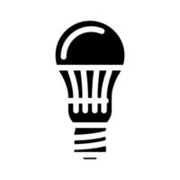 LED verlichting energie glyph icoon vector illustratie