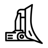 bulldozer blad bouw voertuig lijn icoon vector illustratie