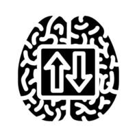 neuroplasticiteit neurowetenschappen neurologie glyph icoon vector illustratie