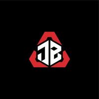 jb eerste logo esport team concept ideeën vector