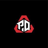 pq eerste logo esport team concept ideeën vector
