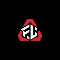 fl eerste logo esport team concept ideeën vector