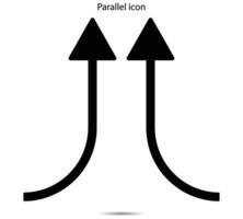 parallel icoon. dun lineair parallel schets icoon geïsoleerd Aan wit achtergrond van geometrie verzameling vector