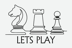 laten we Speel grappig schaak overhemd ontwerp vector
