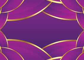 Purper met goud modern achtergrond ontwerp vector