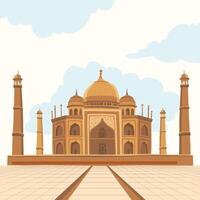 wtj mahal. agra, Indië huizen de taj mahal, wereld zich afvragen vector