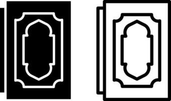 Koran boek icoon, teken, of symbool in glyph en lijn stijl geïsoleerd Aan transparant achtergrond. vector illustratie