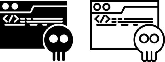 malware icoon, teken, of symbool in glyph en lijn stijl geïsoleerd Aan transparant achtergrond. vector illustratie