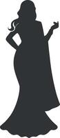 ai gegenereerd vector Saree met Dames figuur kleding logo ontwerp