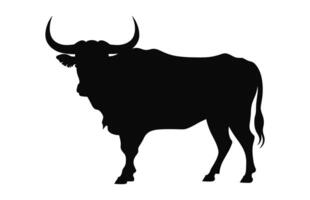 een stier silhouet vector geïsoleerd Aan een wit achtergrond