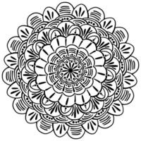 bloem mandala met luxe gevormde motieven, zendoodle kleur bladzijde voor creativiteit en ontwerp vector