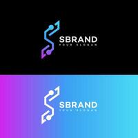 s brief logo vector ontwerp icoon merk identiteit teken symbool