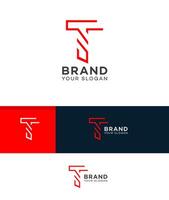 t brief logo vector icoon merk identiteit teken symbool