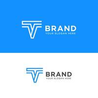 t brief logo vector icoon merk identiteit teken symbool