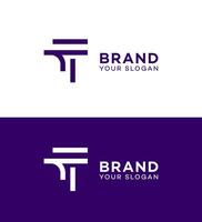 t brief logo vector icoon merk identiteit teken symbool