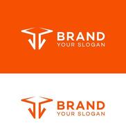 t brief logo vector icoon merk identiteit teken symbool