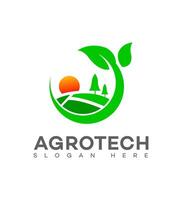 agro tech logo icoon merk identiteit teken symbool vector