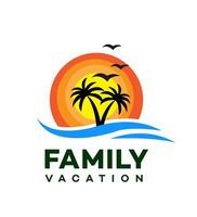 familie vakantie logo icoon merk identiteit teken symbool vector