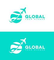 globaal reizen logo icoon merk identiteit teken symbool vector
