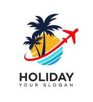 vakantie reizen logo icoon merk identiteit teken symbool vector