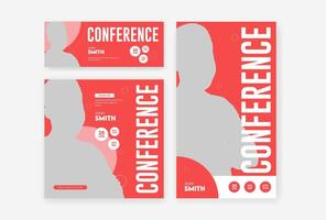 conferentie sociaal media ontwerp sjabloon vector