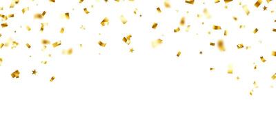 gouden confetti achtergrond voor festival decoratie vector illustratie