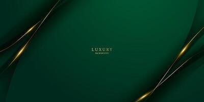 groen abstract achtergrond ontwerp met elegant gouden elementen vector illustratie