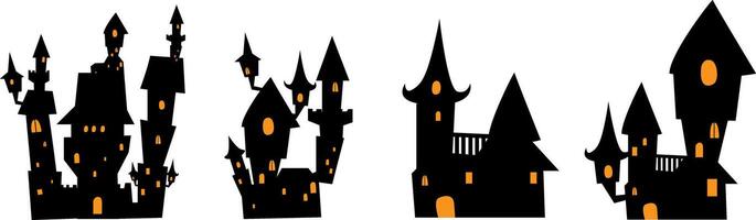mooi halloween huis ontwerp achtergrond vector illustratie