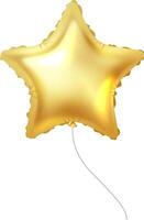 gouden ster ballon achtergrond voor viering partij decoratie vector illustratie