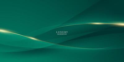 groen abstract achtergrond ontwerp met elegant gouden elementen vector illustratie