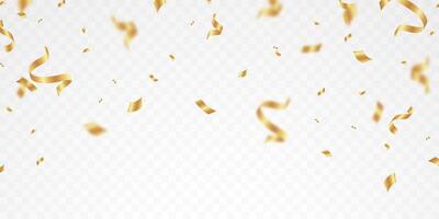 viering achtergrond met luxe gouden confetti voor feestelijk decoratie. vector illustratie