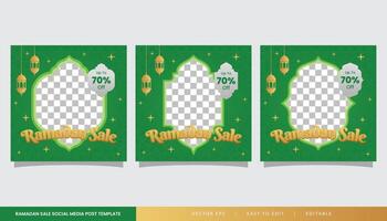 ramadan verkoop sociale media postsjabloon vector