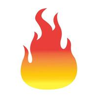 brand vlam Gevaar icoon vector