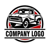 oud oppakken vrachtauto logo sjabloon vector
