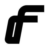 brief f logo ontwerp vector