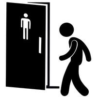vector illustratie Mens toilet icoon teken