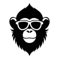 ai gegenereerd aap vervelend zonnebril iconisch logo vector illustratie