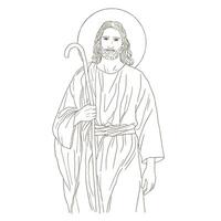 Jezus Christus de herder, Jezus de heer. vector