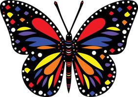 meest kleurrijk vlinder vector