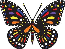 schattig en kleurrijk vlinder vector