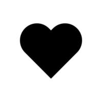 icoon met een zwart hart Aan een wit achtergrond vector