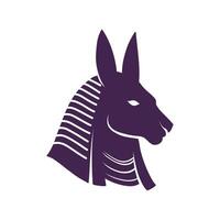 silhouet van Anubis in Purper vector