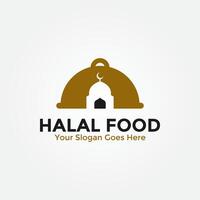 halal voedsel producten logo sjabloon ontwerp. vector illustratie.